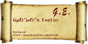 Gyöpös Evelin névjegykártya